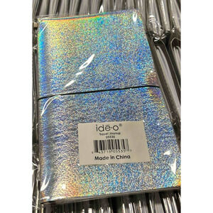 Travel Journal Glitter Notebook PU White Laser Card PaperSTKRM2